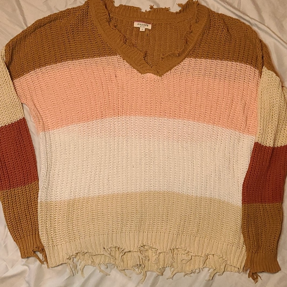 ANDREE DISTRESSED SWEATER - Picture 2 of 2